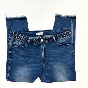 Vervet Flying Monkey High Rise Raw Hem Ankle Skinny Capri Cropped Denim Jeans